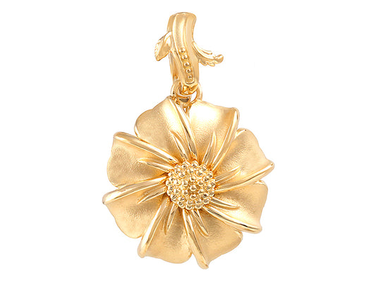 22K Yellow Gold Daisy Flower Pendant