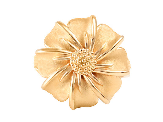 22K Yellow Gold Daisy Flower Ring