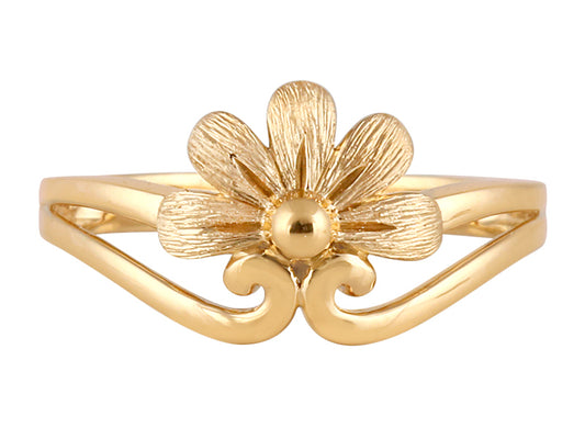 22K Yellow Gold Blooming Daisy Ring