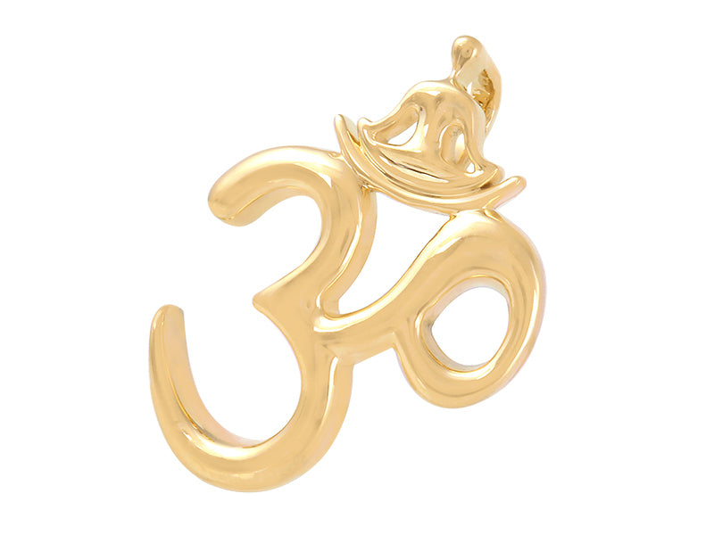 22K Yellow Gold OM Yoga Pose Pendant