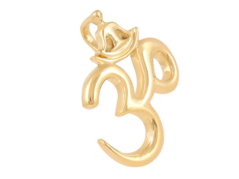 22K Yellow Gold OM Yoga Pose Pendant